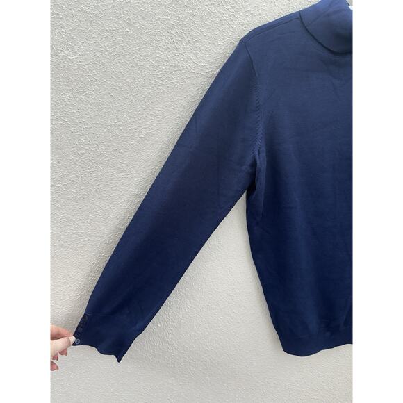 Architect Womens Sweater Size XL Peacoat Navy Blue Turtleneck Pullover NWTs - Picture 2 of 11